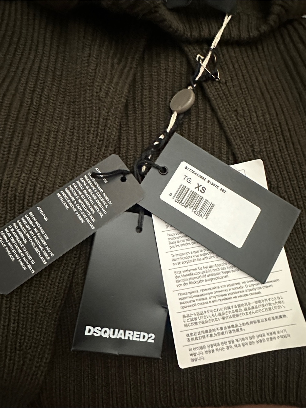 DSQUARED2 Dark Green Sweater Vest NWT - Picture 10 of 11